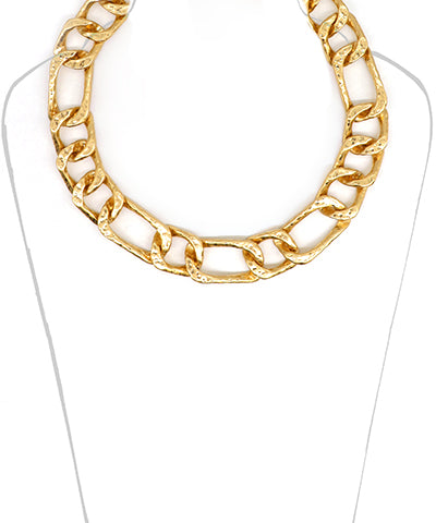 Gold Chunky Chain Statement Necklace