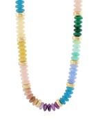 Rondelle & Gold Beaded Necklace