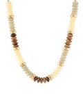 Rondelle & Gold Beaded Necklace