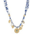 Beach Multi Charm Scarf Necklace
