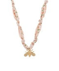 Bee Pendant Scarf Necklace