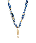 Fish Pendant Scarf Necklace