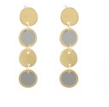 Mini Round 4 Drop Earring