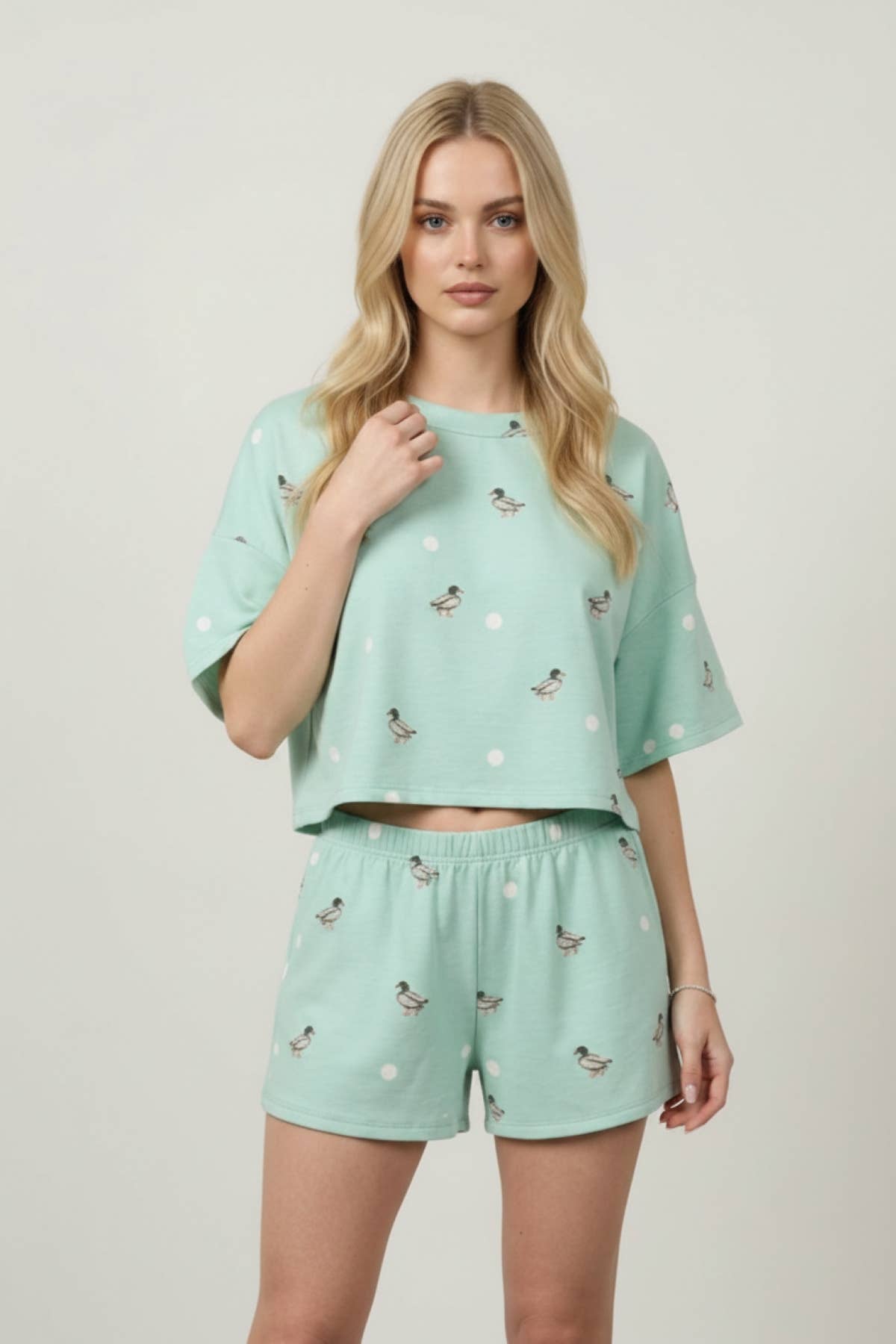 JADE BY JANE - DUCK PRINT LOUNGE SET
