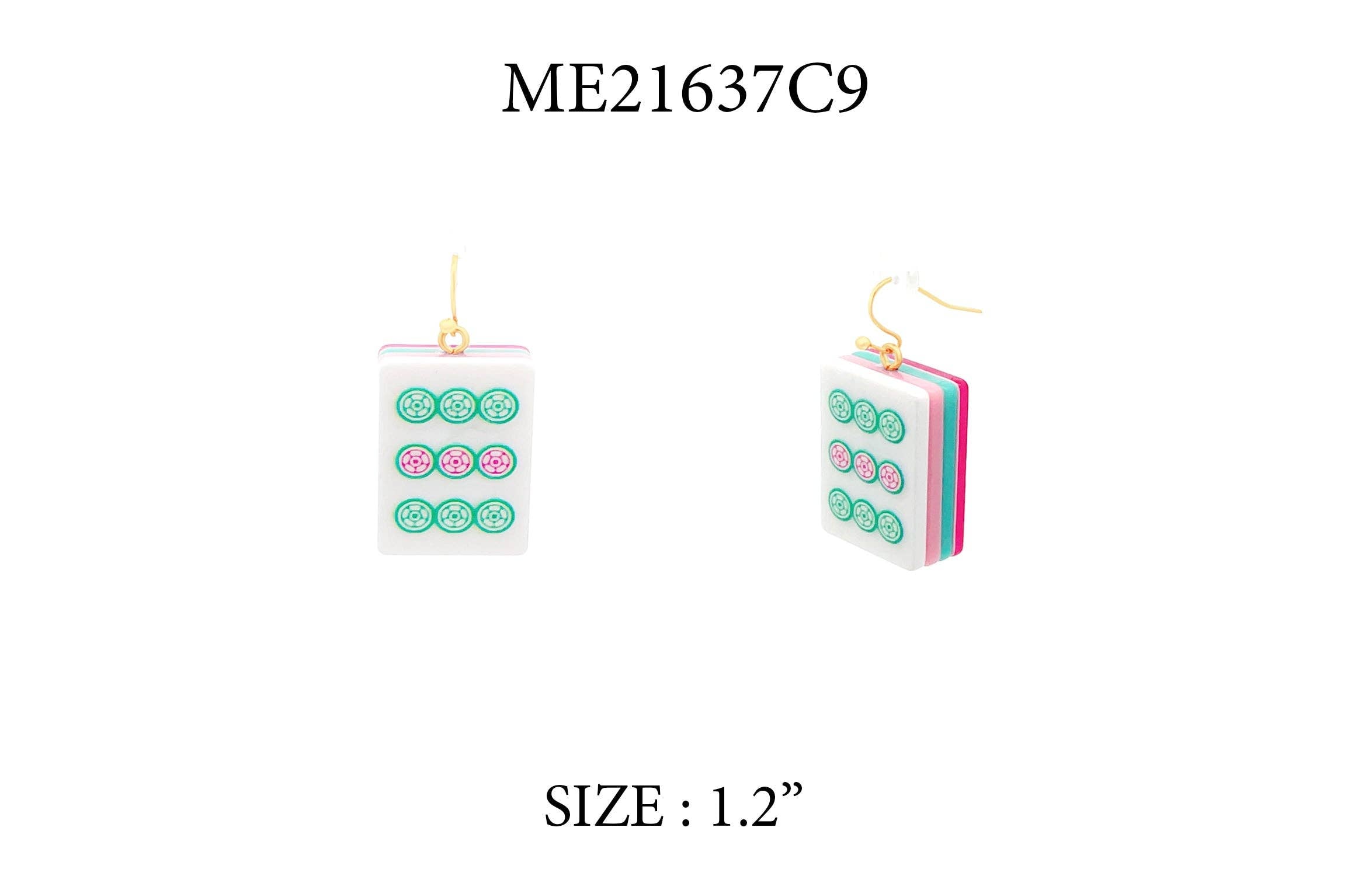 What's Hot - Mahjong Tile Acrylic 1.25" Earring