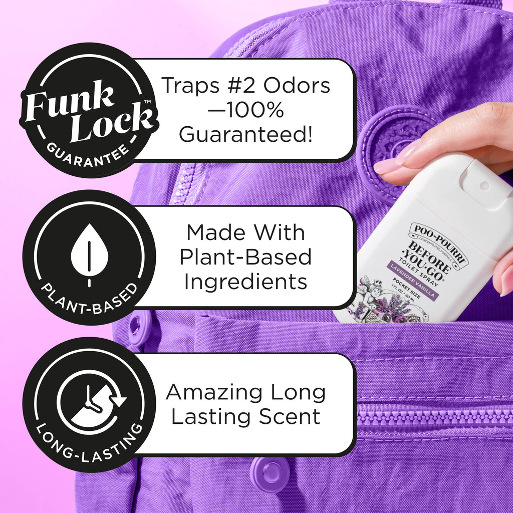 ~Pourri - Poo~Pourri - 1oz Pocket Sprayer w/ Pouch - Lavender Vanilla