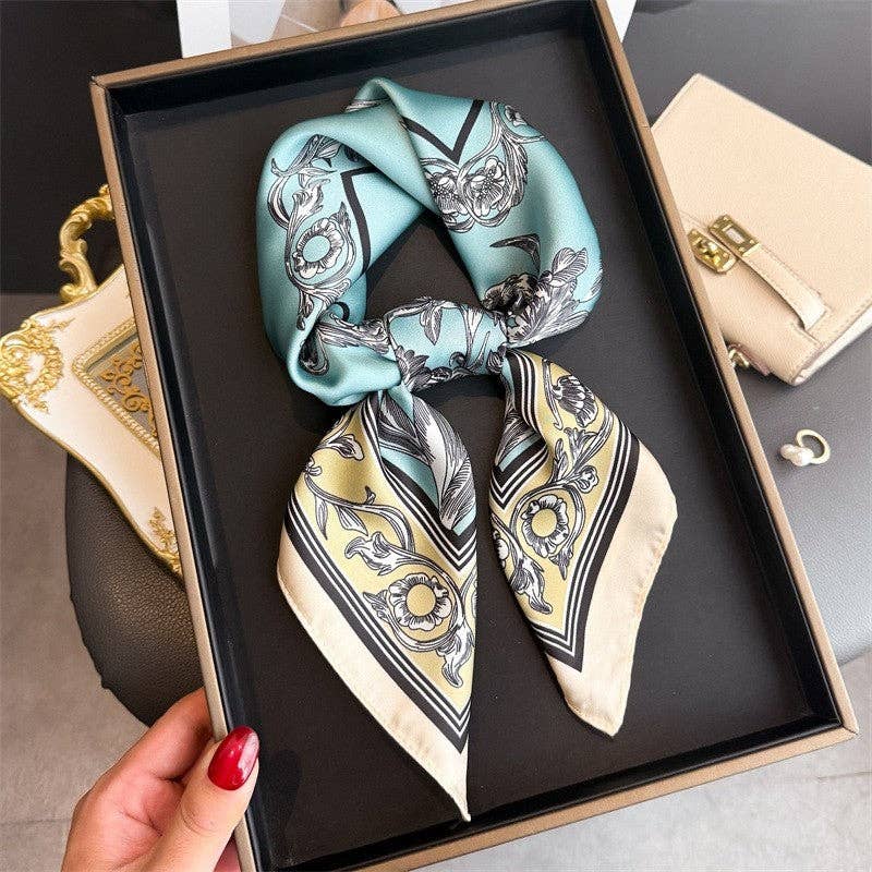 Sheer Trend - Fashion Print Square Scarf