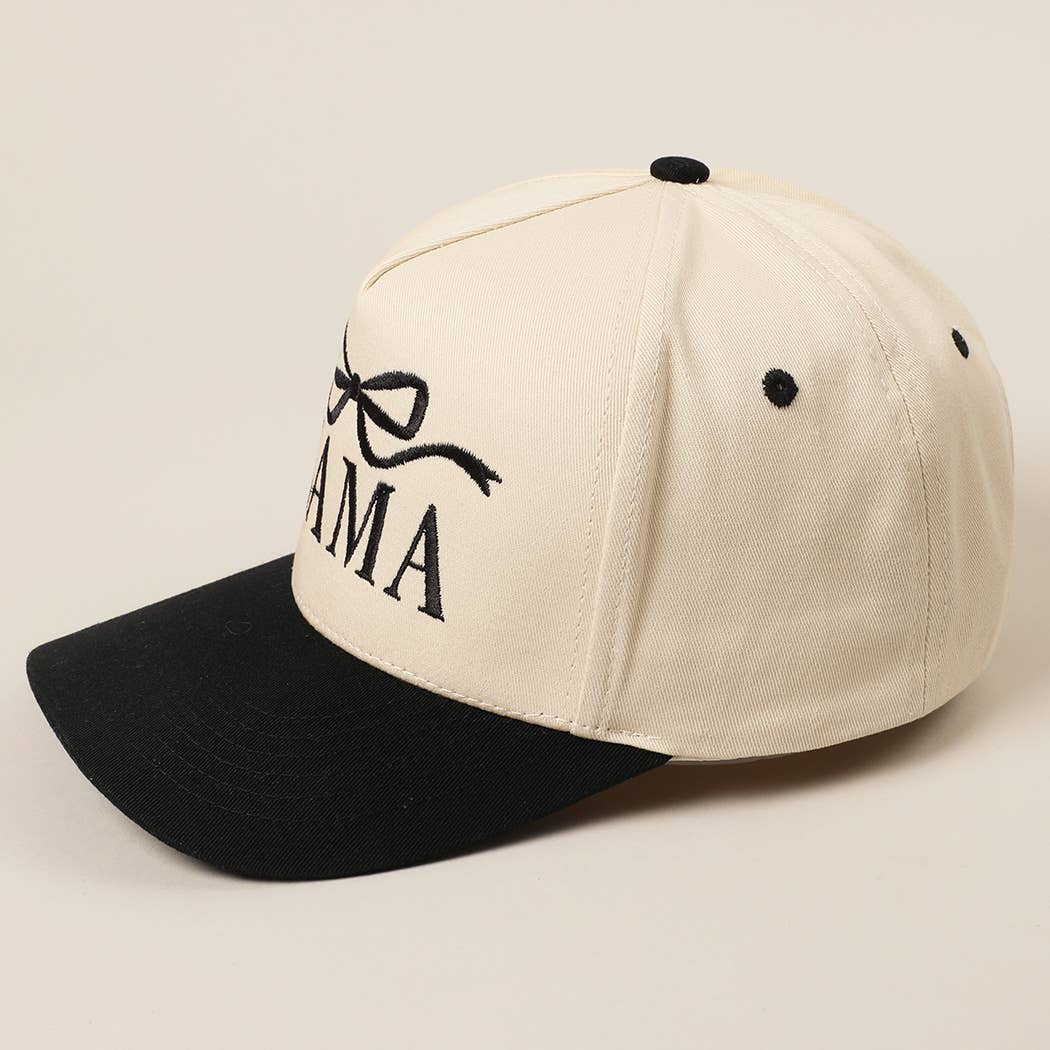 Fashion City - MAMA Ribbon Embroidered Two-Tone Trucker Hat