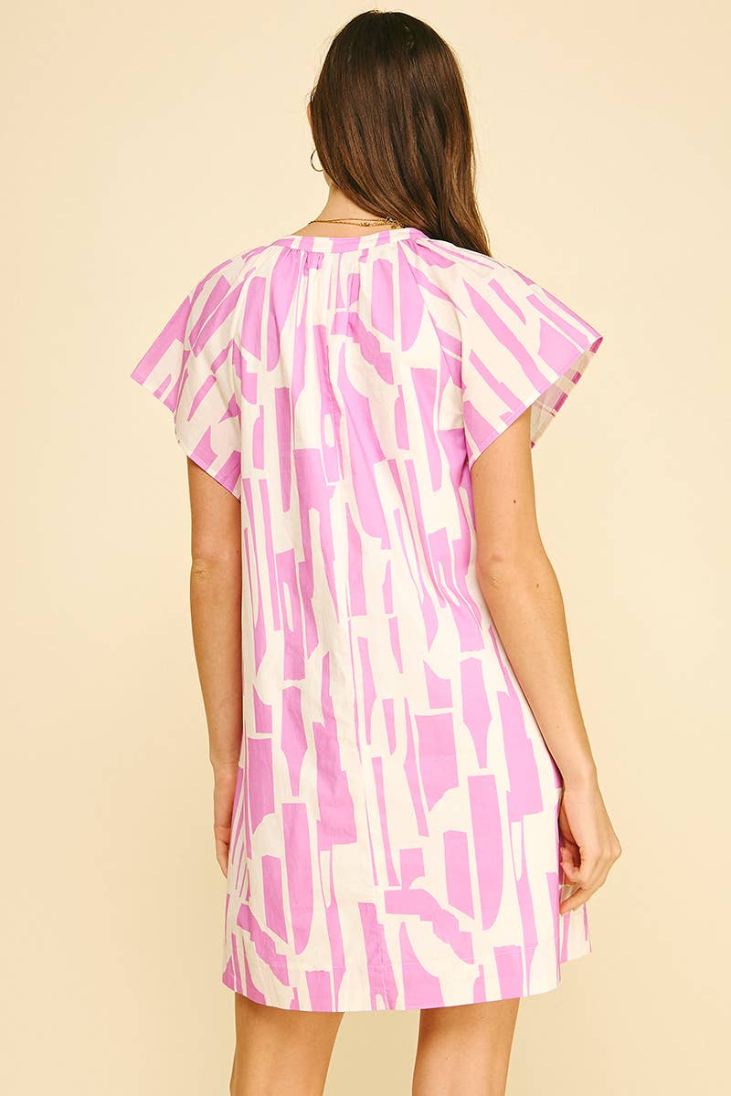 PINCH - PRINT MINI TUNIC DRESS - 5049D