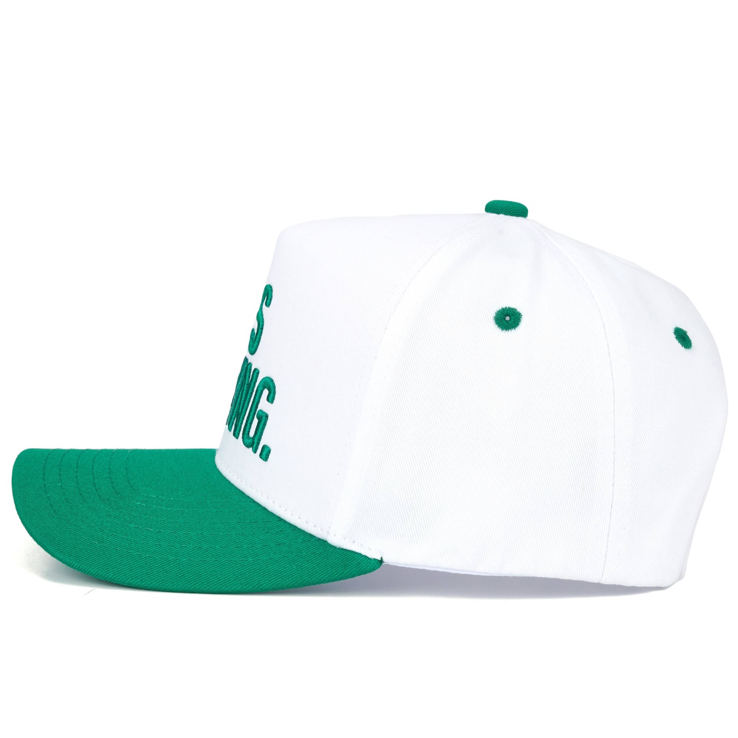 C.C HE'S GOLFING Letter Embroidered on Two Tone Trucker Hat