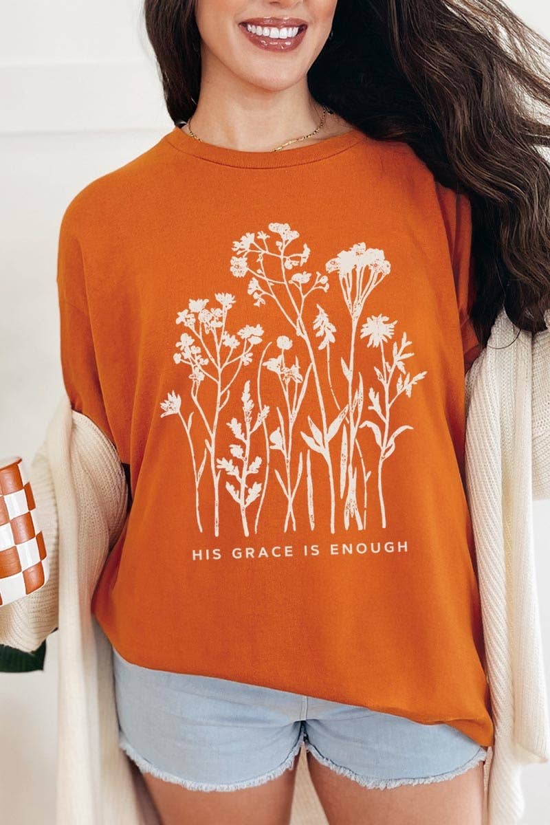COLORBEAR - Christian Wildflower Graphic Heavy Cotton Tee