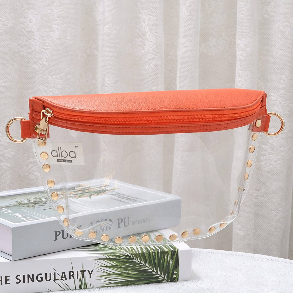 MiMi Wholesale - CB701 Lorna Clear Gameday Studded Crossbody Bag