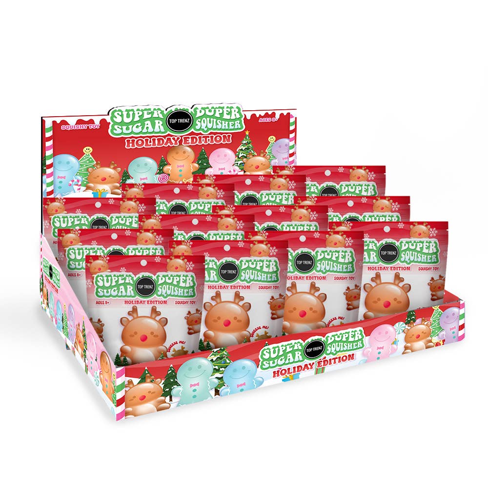 Top Trenz Inc - Super Duper Sugar Squisher - Reindeer Colors asst