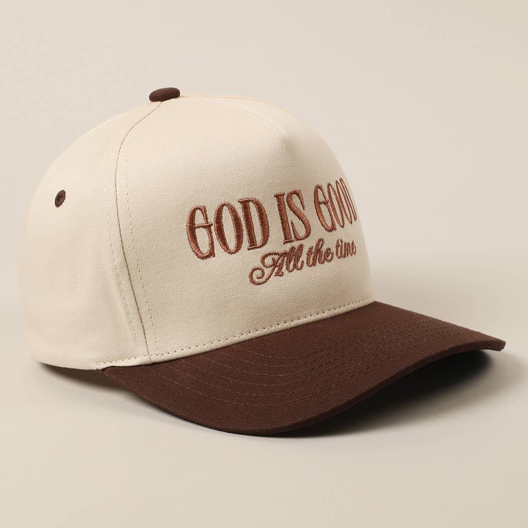 Fashion City - God Is Good All The Time Embroidery Trucker Hat