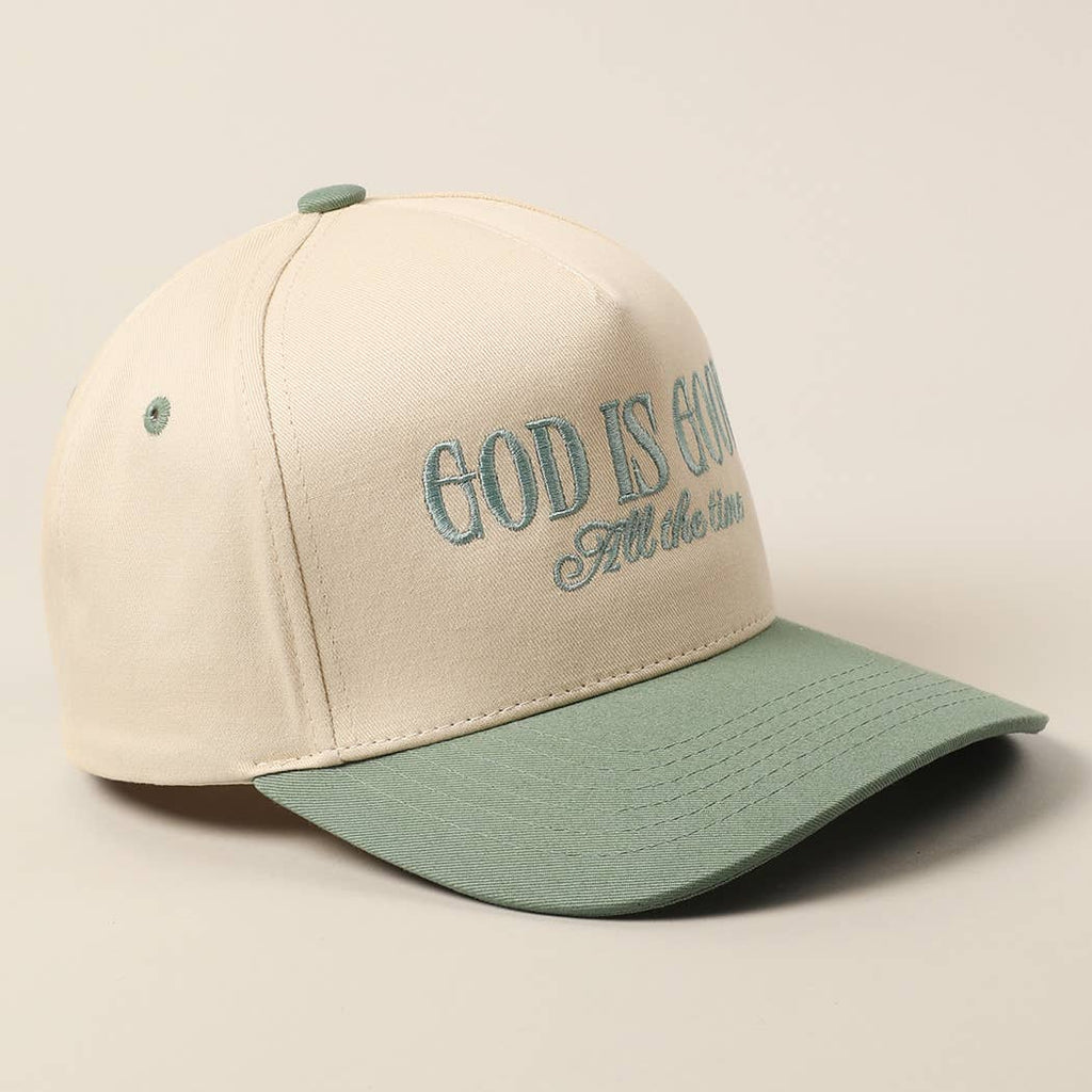 Fashion City - God Is Good All The Time Embroidery Trucker Hat