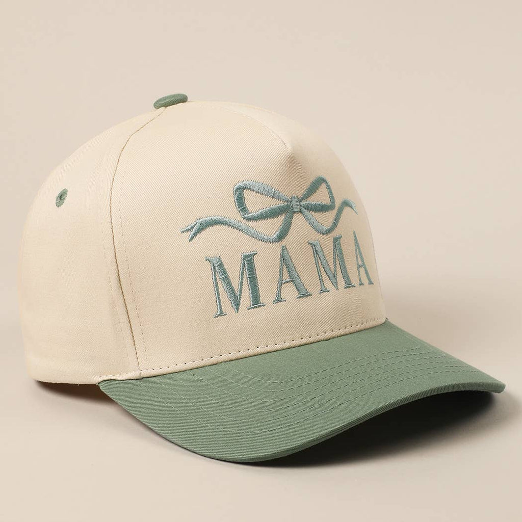 Fashion City - MAMA Ribbon Embroidered Two-Tone Trucker Hat