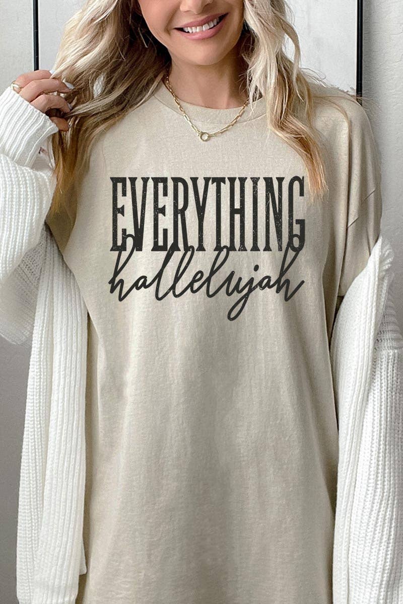 COLORBEAR - Everything Hallelujah Graphic Heavy Cotton Tee