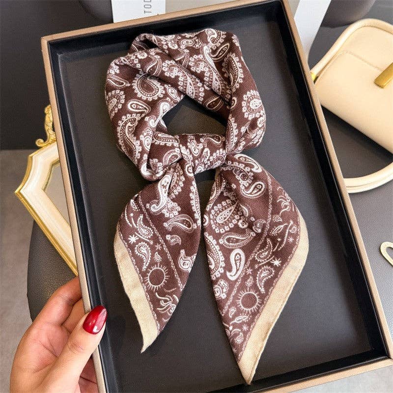Sheer Trend - Fashion Print Square Scarf