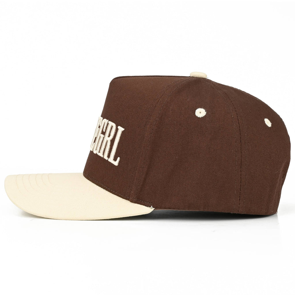 Hana - C.C COFFEEGRL Letter Embroidered on Two Tone Trucker Hat