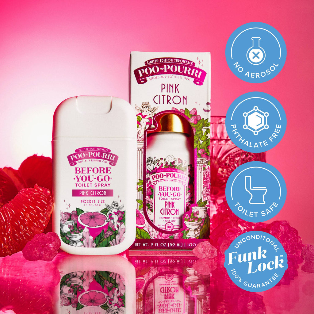~Pourri - Poo~Pourri Pink Citron 1oz Pocket Sprayer, Pouched