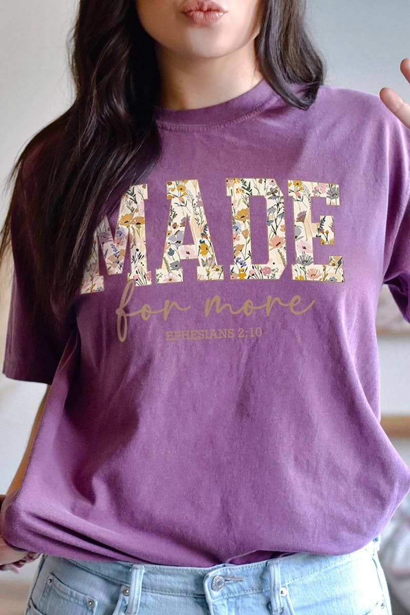 COLORBEAR - Made for More Faith Graphic Garment Dyed Tee