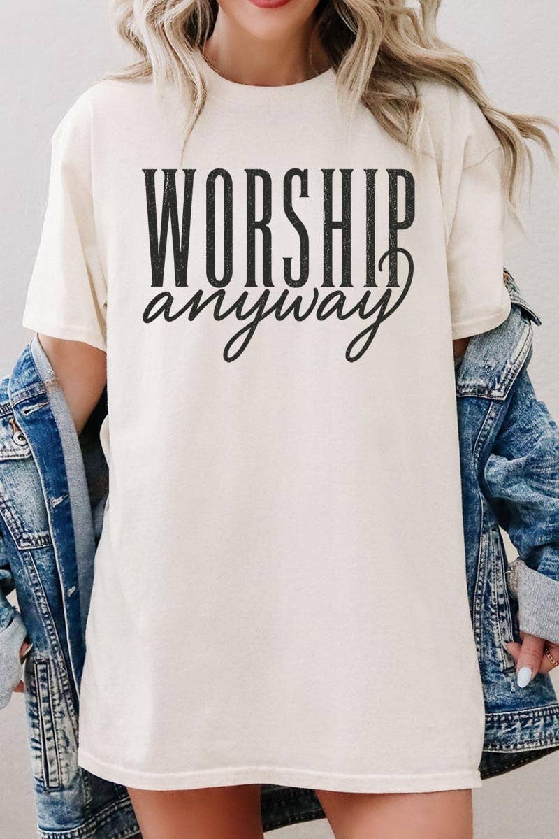 Worship Anyway Graphic Plus Heavy Cotton Tee