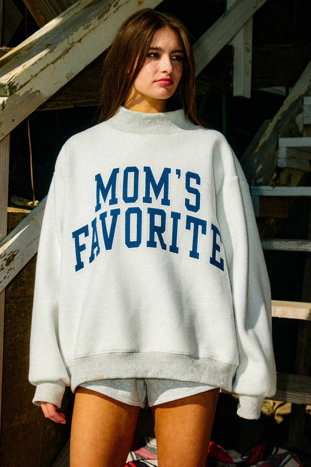 BUCKETLIST INC - IT2594-FAVORITE | Reversible Mock-Neck Sweatshirt
