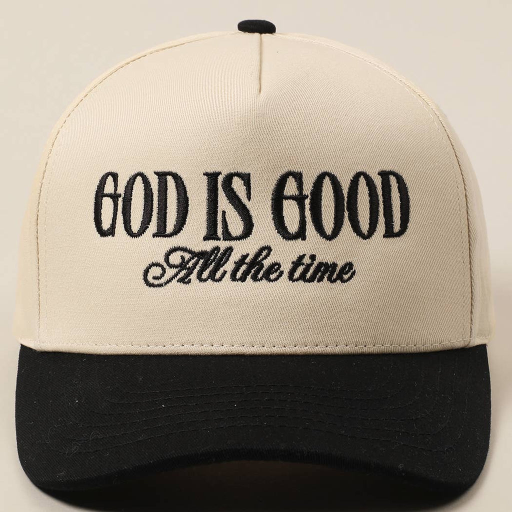 Fashion City - God Is Good All The Time Embroidery Trucker Hat