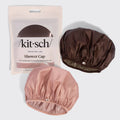 KITSCH - Kitsch Shower Cap 2pc Set - Terracotta & Brown