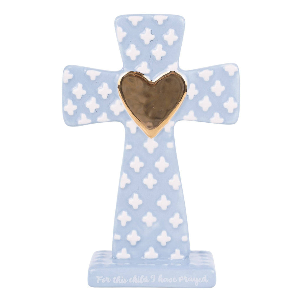 Glory Haus - For This Child I Have Prayed Blue Standing Cross