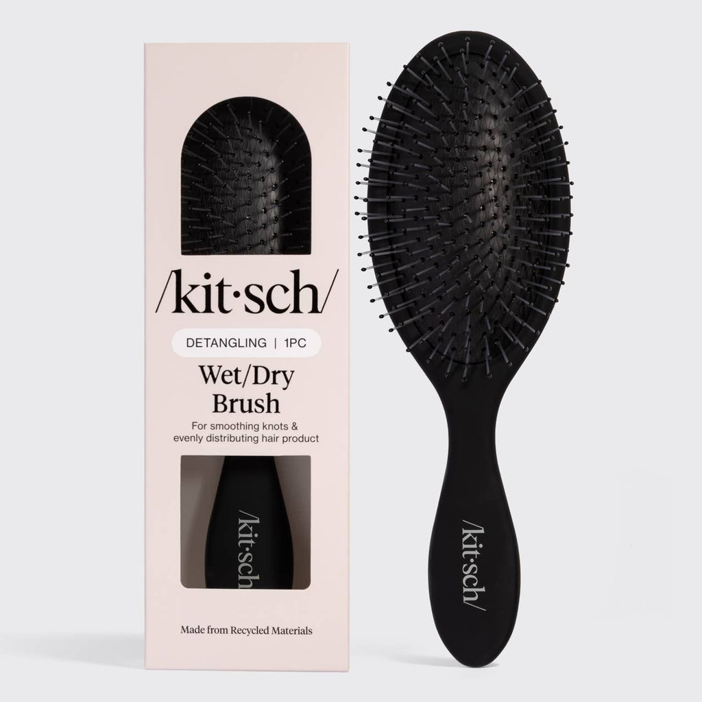 KITSCH - Recycled Plastic Wet/Dry Brush- Black