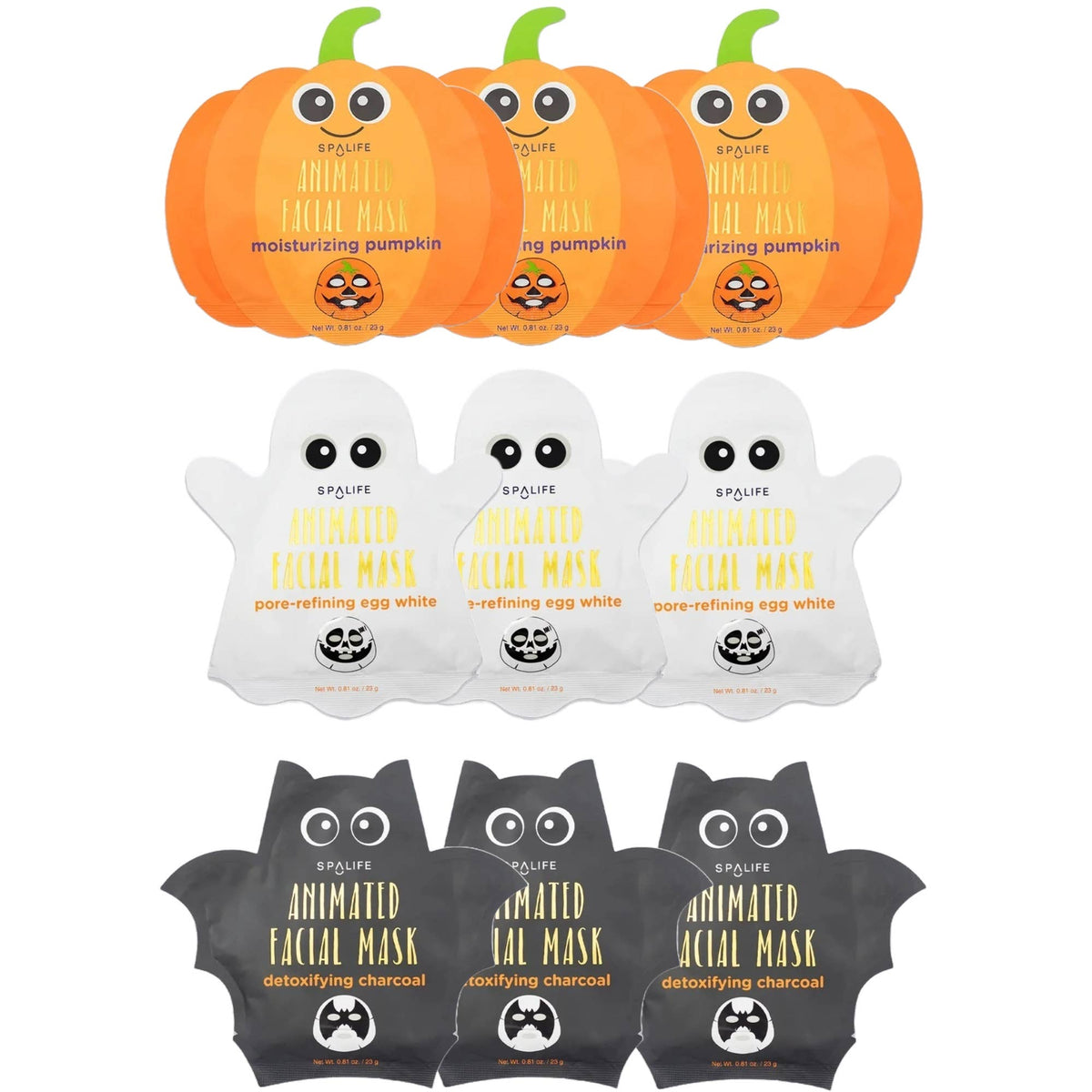 My Spa Life - Korean Skincare Halloween Sheet Masks | Pumpkin, Ghost & Bat