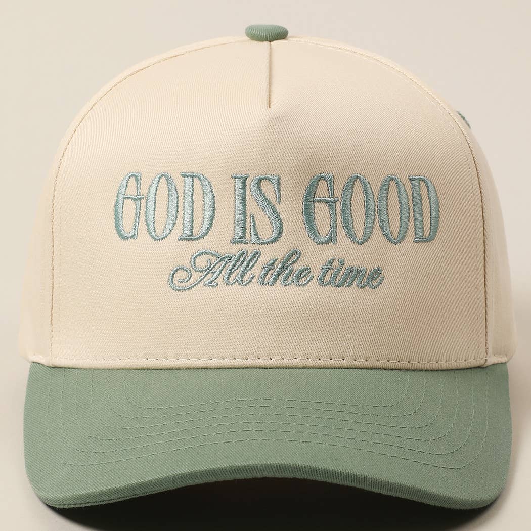 Fashion City - God Is Good All The Time Embroidery Trucker Hat