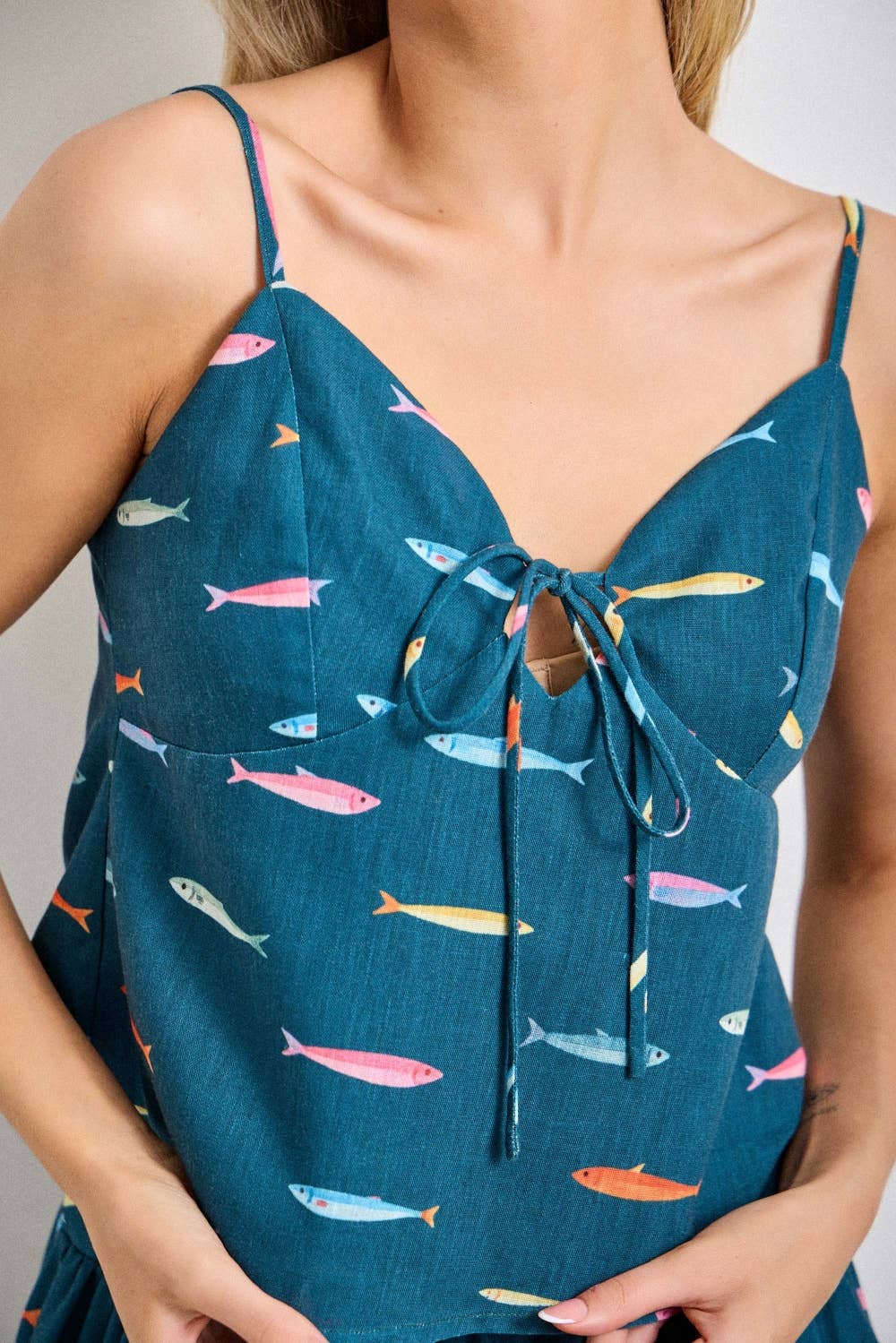 Baevely by Wellmade USA - FISH PRINT CAMI