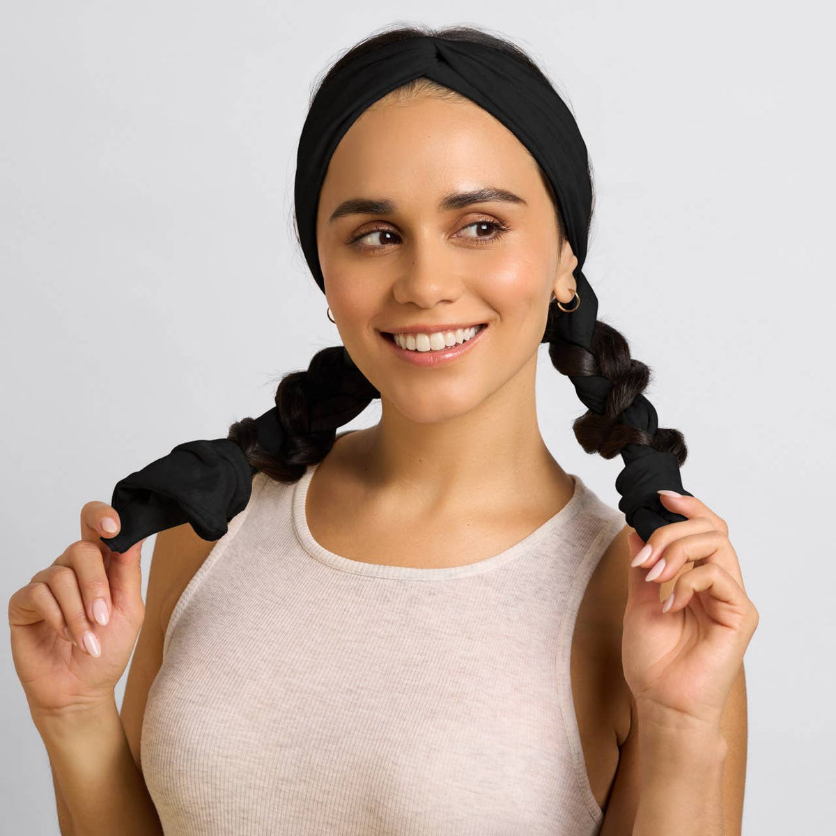 KITSCH - Set & Flow Heatless Curling Headband - Black