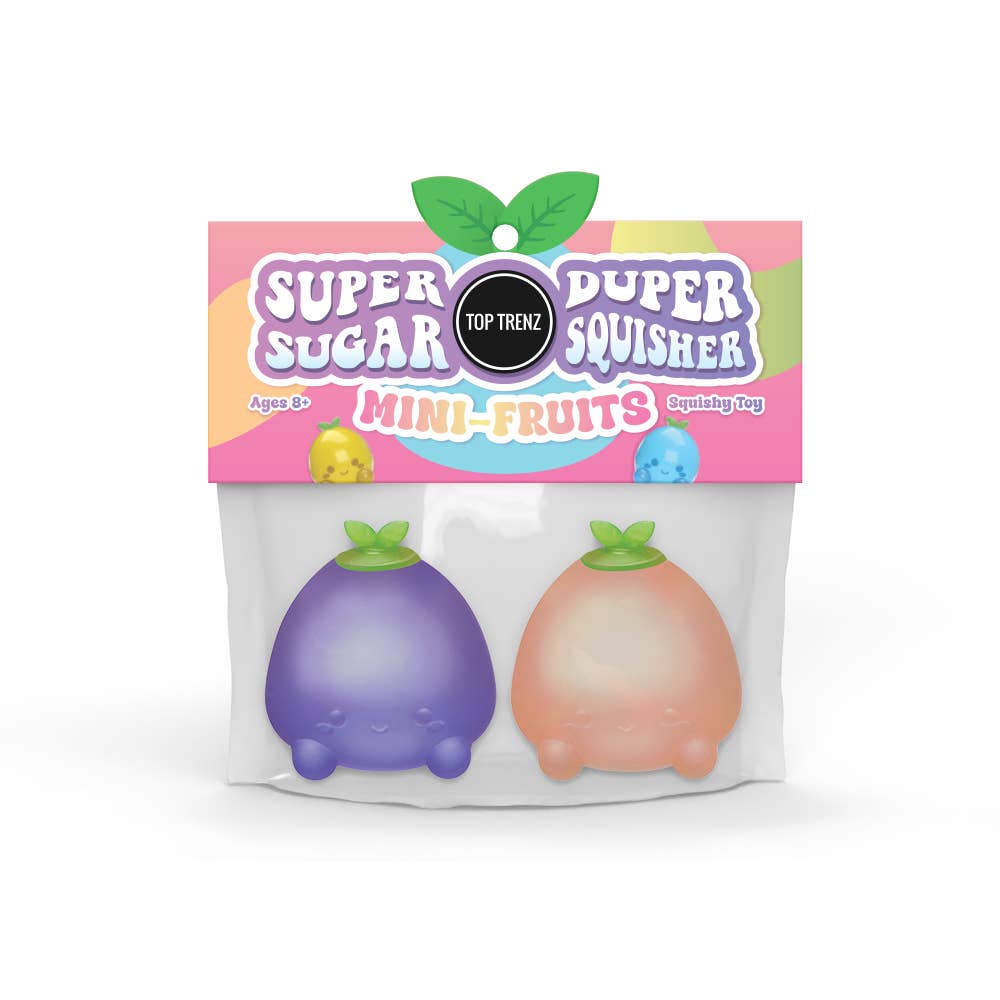 Top Trenz Inc - Super Duper Sugar Squisher - Mini Fruits 2 Pack set