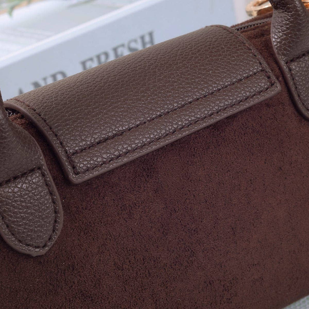 MiMi Wholesale - SD781 Hazel Suede Small Crossbody Bag
