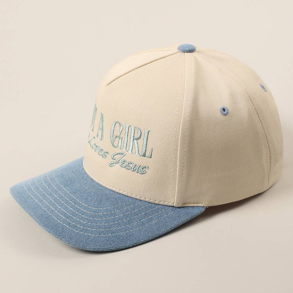 Fashion City - Just A Girl Who Loves Jesus Embroidery Trucker Hat