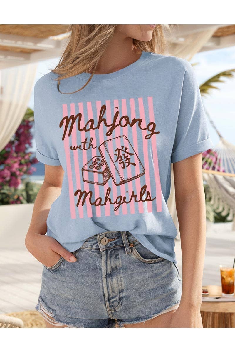 COLORBEAR - Mahjong Mahgirls Graphic Heavy Cotton Tee