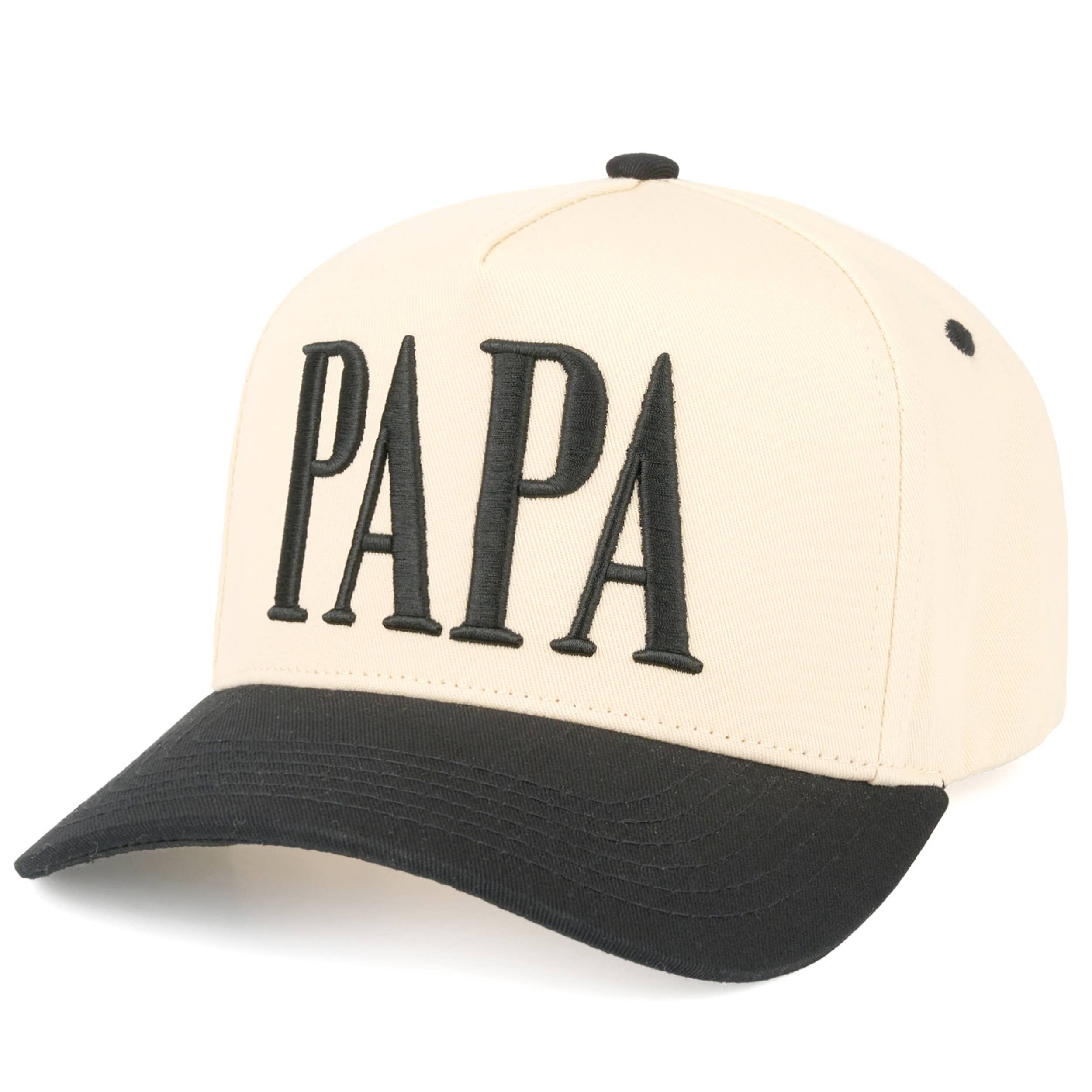 PAPA Letter Embroidered on Two Tone Trucker Hat