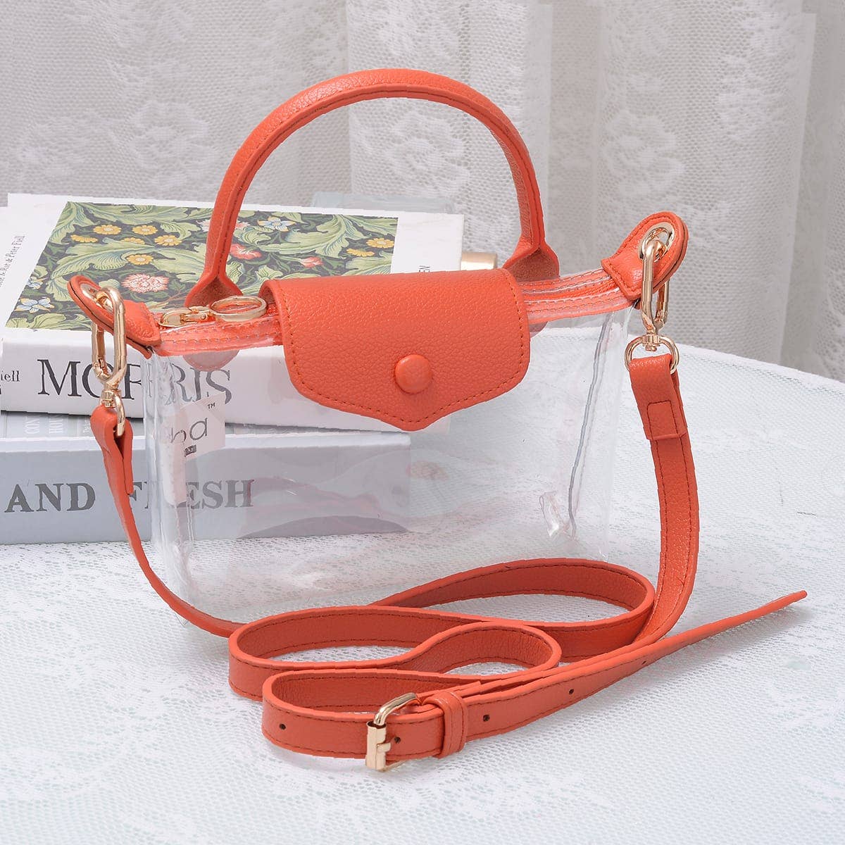 MiMi Wholesale - CB781 Gladys Clear Gameday Mini Crossbody Bag