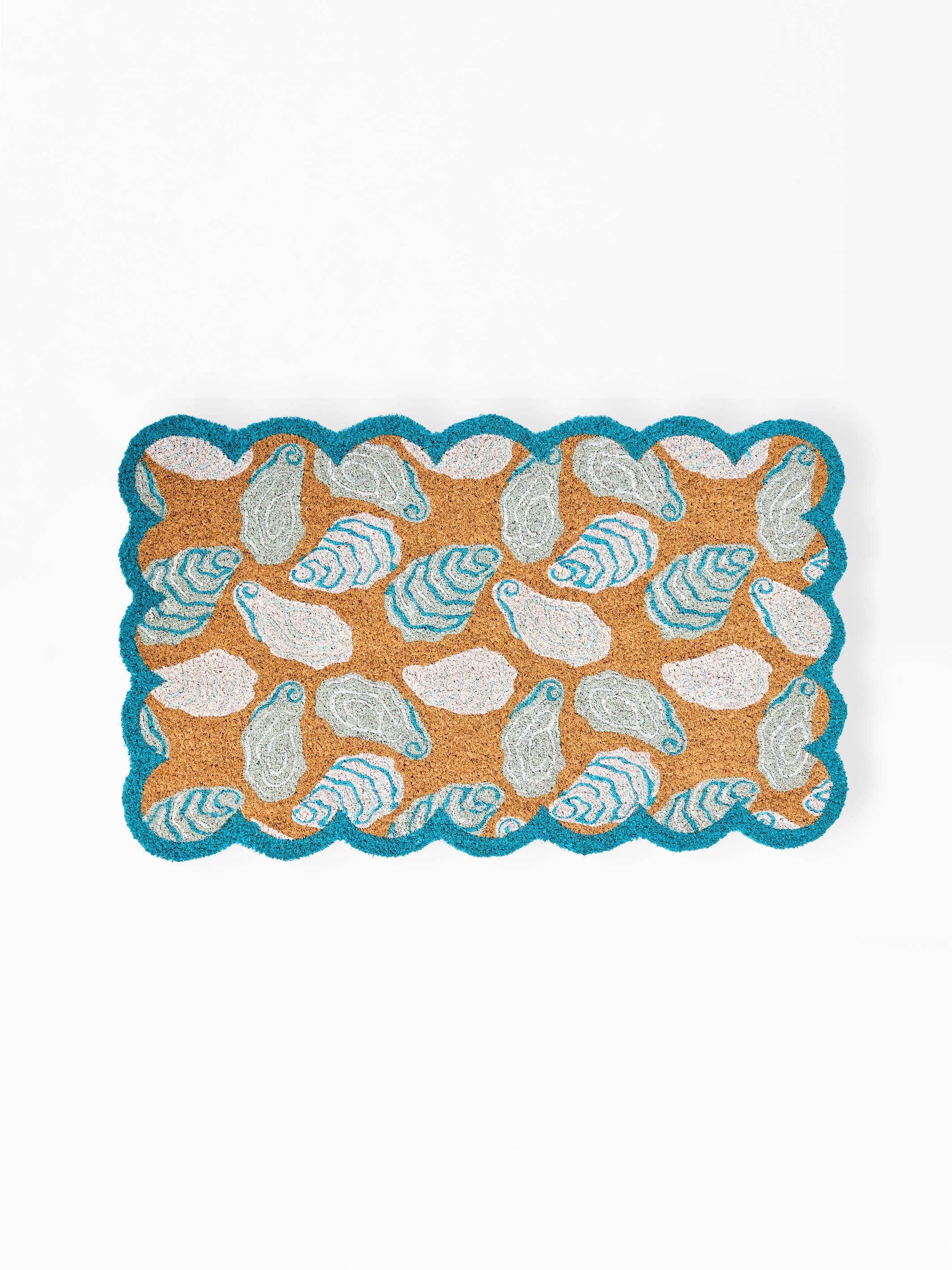 Mary Square - Door Mat | Scalloped Oyster Bay