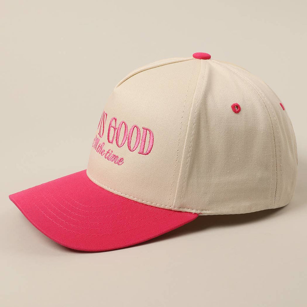 Fashion City - God Is Good All The Time Embroidery Trucker Hat