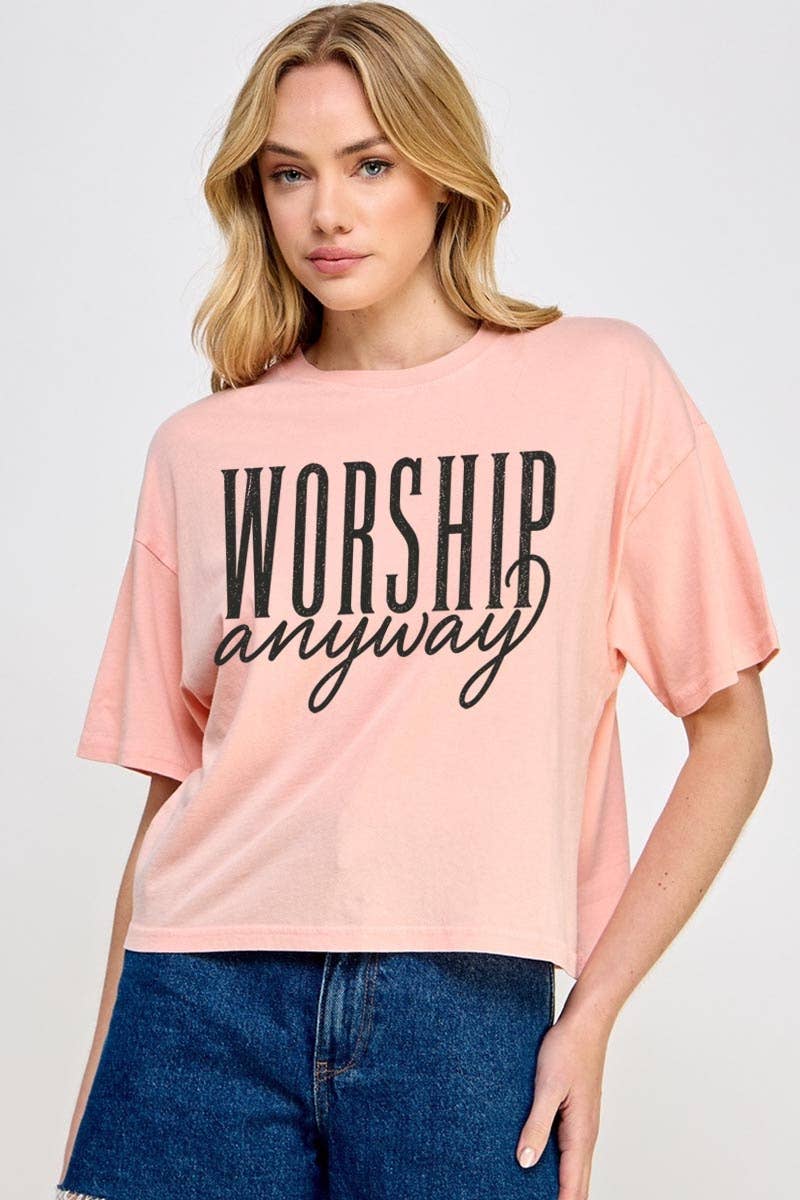 Worship Anyway Graphic Relaxed Crop Top