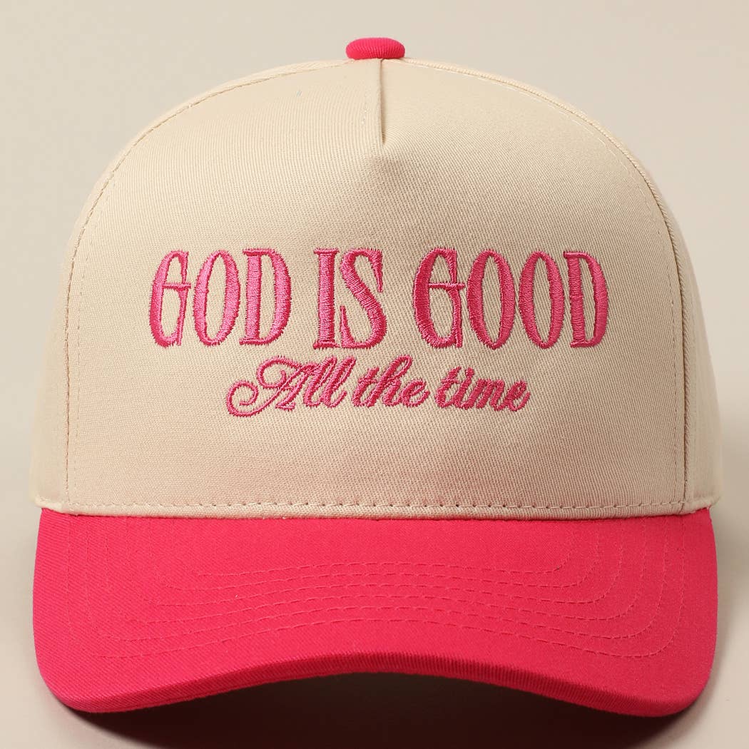 Fashion City - God Is Good All The Time Embroidery Trucker Hat