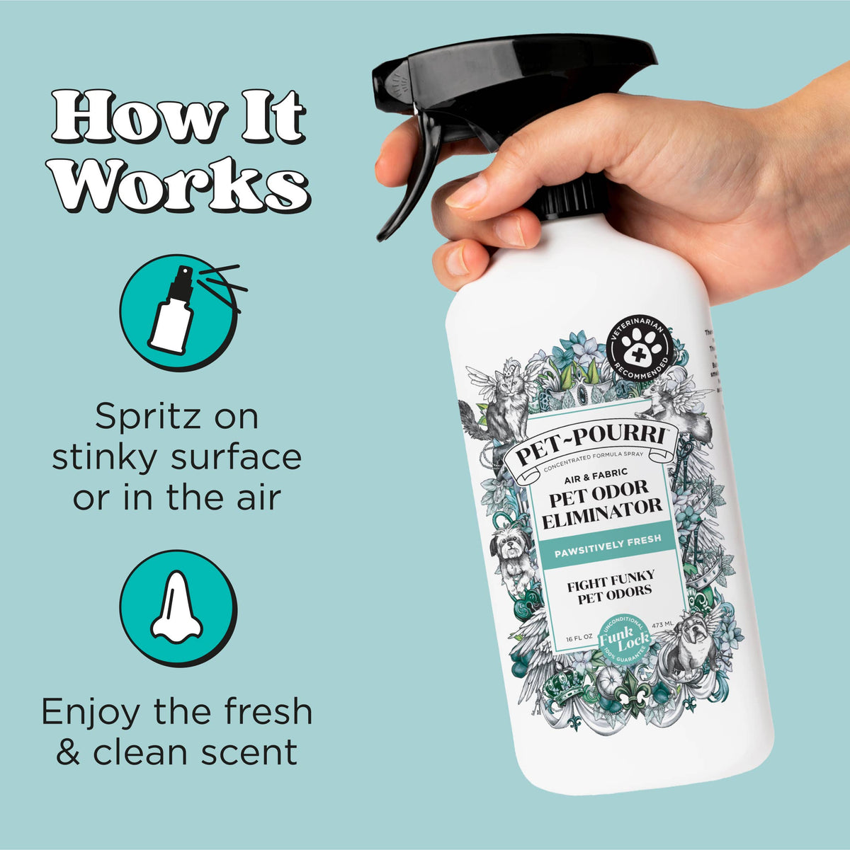 ~Pourri - Pet~Pourri Pawsitively Fresh Air+Fabric Odor Refresher 16oz