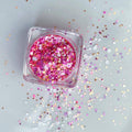 Nola Glitter Goddess - Peach Pink White Blacklight Glow Face and Body Glitter Gel