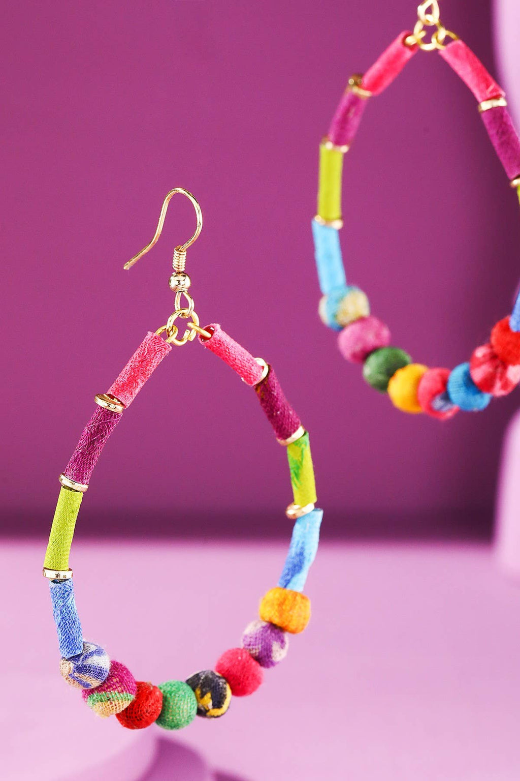 Handmade Multicolor Teardrop Earrings