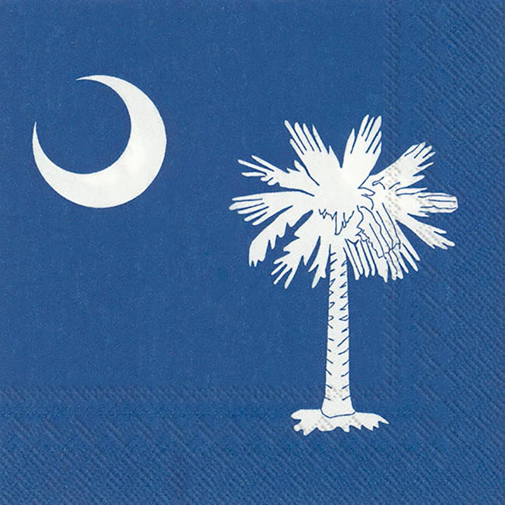 Paper Cocktail Napkin SC South Carolina State Flag20 count