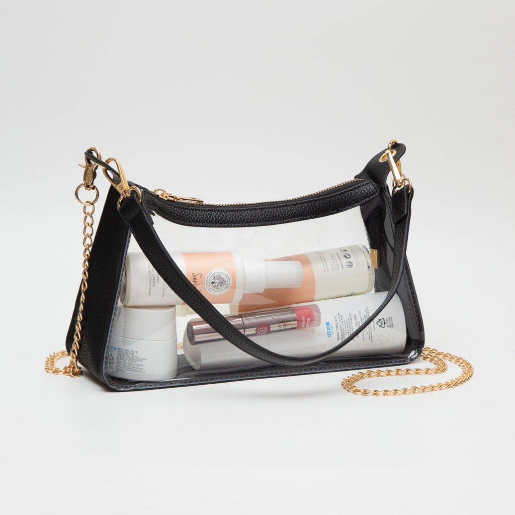 MiMi Wholesale - TG10618 Marilyn Clear Satchel Bag With Chain Strap